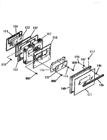 Door Section parts for Kenmore Range 911.46756590 (91146756590, 911 46756590) from AppliancePartsPros.com