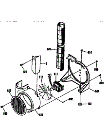 Blower Section parts for Kenmore Range 911.4672993 (9114672993, 911 4672993) from AppliancePartsPros.com