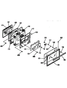 Door Section parts for Kenmore Range 911.4672993 (9114672993, 911 4672993) from AppliancePartsPros.com