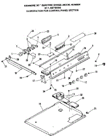 Control Panel Section parts for Kenmore Range 911.4678810 (9114678810, 911 4678810) from AppliancePartsPros.com