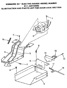 Door Lock Section parts for Kenmore Range 911.4678810 (9114678810, 911 4678810) from AppliancePartsPros.com