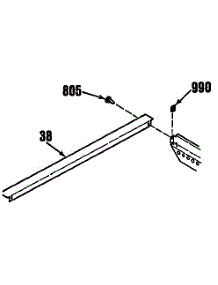 Optional Rear Main Top Filler parts for Kenmore Range 911.4672593 (9114672593, 911 4672593) from AppliancePartsPros.com