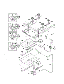 Burner parts for Kenmore Range 790.75922300 (79075922300, 790 75922300) from AppliancePartsPros.com
