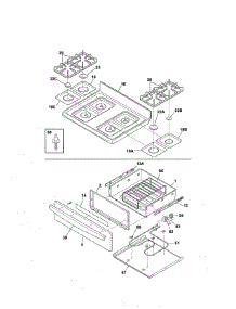 Top / Drawer parts for Kenmore Range 790.75922300 (79075922300, 790 75922300) from AppliancePartsPros.com