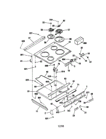 Main Top parts for Kenmore Range 911.4624194 (9114624194, 911 4624194) from AppliancePartsPros.com