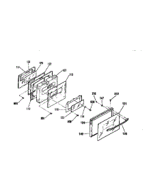 Door Section parts for Kenmore Range 911.46565690 (91146565690, 911 46565690) from AppliancePartsPros.com