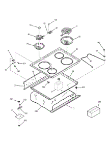 Cooktop parts for Kenmore Range 911.4524021 (9114524021, 911 4524021) from AppliancePartsPros.com