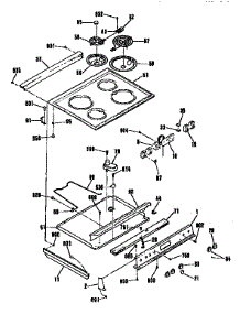 Main Top Section parts for Kenmore Range 911.4624192 (9114624192, 911 4624192) from AppliancePartsPros.com