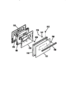 Door Section parts for Kenmore Range 911.4624192 (9114624192, 911 4624192) from AppliancePartsPros.com