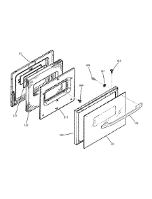 Door parts for Kenmore Range 911.4624021 (9114624021, 911 4624021) from AppliancePartsPros.com