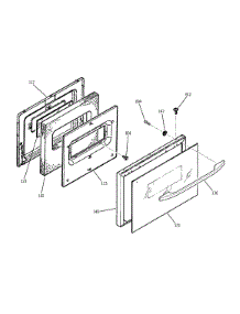 Door parts for Kenmore Range 911.4524197 (9114524197, 911 4524197) from AppliancePartsPros.com