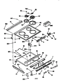 Main Top parts for Kenmore Range 911.4624193 (9114624193, 911 4624193) from AppliancePartsPros.com