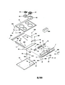 Main Top parts for Kenmore Range 911.46566994 (91146566994, 911 46566994) from AppliancePartsPros.com