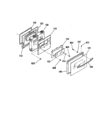 Door parts for Kenmore Range 911.46566994 (91146566994, 911 46566994) from AppliancePartsPros.com