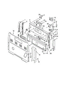 Control Panel parts for Kenmore Range 665.95025101 (66595025101, 665 95025101) from AppliancePartsPros.com