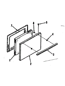 Model 911.9108710 Oven Door Section parts for Kenmore Range 911.9108710 (9119108710, 911 9108710) from AppliancePartsPros.com
