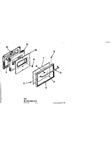 Oven Door Section parts for Kenmore Range 911.9268410 (9119268410, 911 9268410) from AppliancePartsPros.com