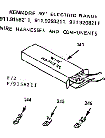 Wire Harnesses And Components parts for Kenmore Range 911.9268211 (9119268211, 911 9268211) from AppliancePartsPros.com