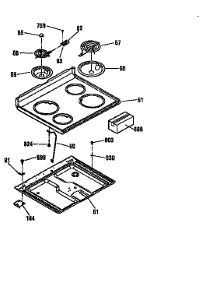 Maintop Section parts for Kenmore Range 911.93201890 (91193201890, 911 93201890) from AppliancePartsPros.com