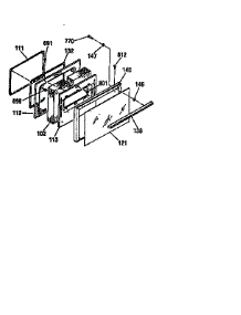 Door Section parts for Kenmore Range 911.93201890 (91193201890, 911 93201890) from AppliancePartsPros.com