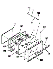 Door parts for Kenmore Range 911.9564990 (9119564990, 911 9564990) from AppliancePartsPros.com