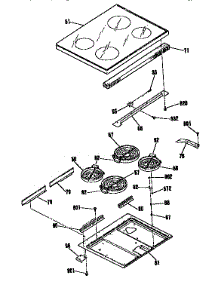 Main Top Section parts for Kenmore Range 911.9564990 (9119564990, 911 9564990) from AppliancePartsPros.com