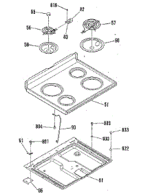 Main Top Section parts for Kenmore Range 911.9389181 (9119389181, 911 9389181) from AppliancePartsPros.com