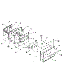 Oven Door Section parts for Kenmore Range 911.9389181 (9119389181, 911 9389181) from AppliancePartsPros.com