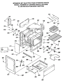 Body Section parts for Kenmore Range 911.9372592 (9119372592, 911 9372592) from AppliancePartsPros.com