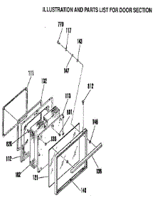 Door Section parts for Kenmore Range 911.9562993 (9119562993, 911 9562993) from AppliancePartsPros.com