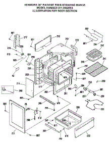 Body Section parts for Kenmore Range 911.9562993 (9119562993, 911 9562993) from AppliancePartsPros.com