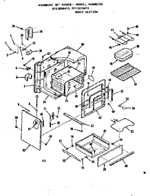 Body Section parts for Kenmore Range 911.9268411 (9119268411, 911 9268411) from AppliancePartsPros.com