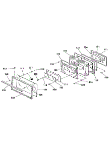 Door Section parts for Kenmore Range 911.9851191 (9119851191, 911 9851191) from AppliancePartsPros.com
