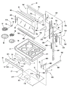 Main Top Section parts for Kenmore Range 911.9851191 (9119851191, 911 9851191) from AppliancePartsPros.com