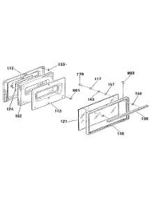 Oven Door Section parts for Kenmore Range 911.9272190 (9119272190, 911 9272190) from AppliancePartsPros.com