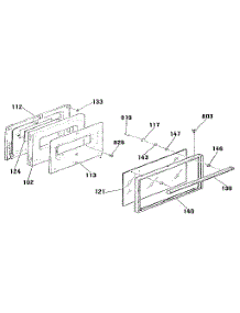 Oven Door Section parts for Kenmore Range 911.9189181 (9119189181, 911 9189181) from AppliancePartsPros.com
