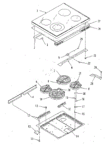 Main Top Section parts for Kenmore Range 911.9599980 (9119599980, 911 9599980) from AppliancePartsPros.com
