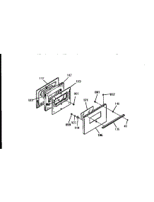 Oven Door Section parts for Kenmore Range 911.9504190 (9119504190, 911 9504190) from AppliancePartsPros.com