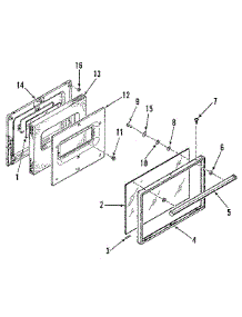 Oven Door Section parts for Kenmore Range 911.9188811 (9119188811, 911 9188811) from AppliancePartsPros.com