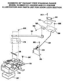 Door Lock Section parts for Kenmore Range 911.9563990 (9119563990, 911 9563990) from AppliancePartsPros.com