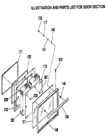 Door Section parts for Kenmore Range 911.9563990 (9119563990, 911 9563990) from AppliancePartsPros.com