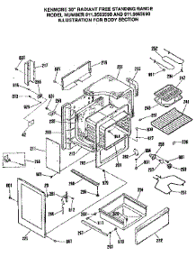 Body Section parts for Kenmore Range 911.9563990 (9119563990, 911 9563990) from AppliancePartsPros.com