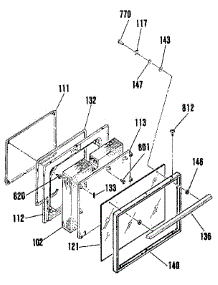 Door Section parts for Kenmore Range 911.9563991 (9119563991, 911 9563991) from AppliancePartsPros.com
