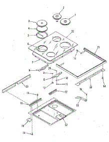 Main Top Section parts for Kenmore Range 911.9399580 (9119399580, 911 9399580) from AppliancePartsPros.com