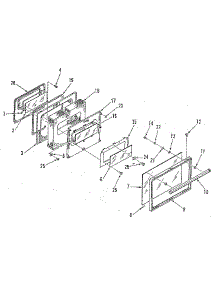 Oven Door Section parts for Kenmore Range 911.9399580 (9119399580, 911 9399580) from AppliancePartsPros.com