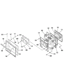 Oven Door Section parts for Kenmore Range 911.9871190 (9119871190, 911 9871190) from AppliancePartsPros.com