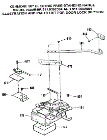 Door Lock Section parts for Kenmore Range 911.9592594 (9119592594, 911 9592594) from AppliancePartsPros.com
