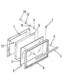 Oven Door Section parts for Kenmore Range 911.9249180 (9119249180, 911 9249180) from AppliancePartsPros.com