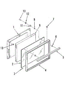 Oven Door Section parts for Kenmore Range 911.9169180 (9119169180, 911 9169180) from AppliancePartsPros.com