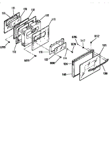Door Section parts for Kenmore Range 911.46769690 (91146769690, 911 46769690) from AppliancePartsPros.com